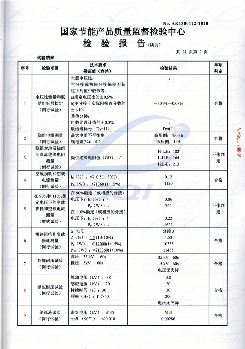 高低压试验报告-S11-1250江城江城江城油浸式变压器-2.jpg